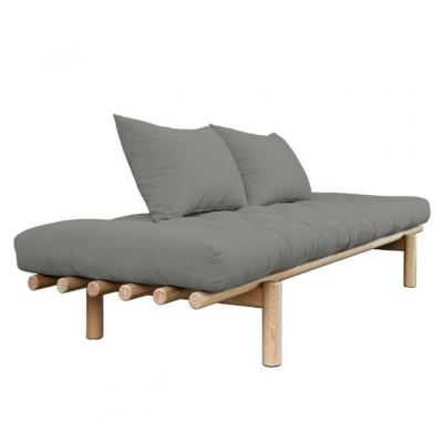KARUP DESIGN M&eacute;ridienne futon pace en pin coloris gris couchage 75*200 cm.