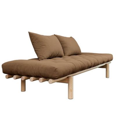 KARUP DESIGN M&eacute;ridienne futon pace en pin coloris mocca couchage 75*200 cm.
