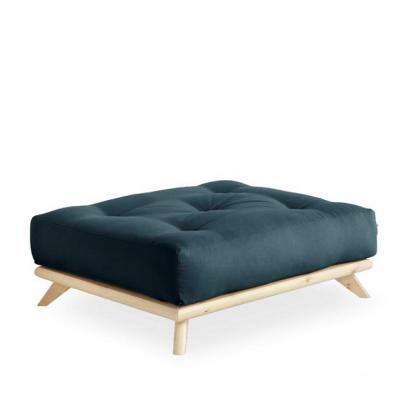 KARUP DESIGN Pouf senza pin naturel coloris bleu p&eacute;trole de 90 x 100 cm.
