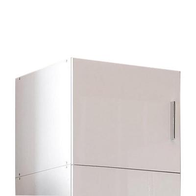 Sur meuble armoire penderie 1 porte MALTA laqu&eacute;e blanc cass&eacute; L : 50 cm