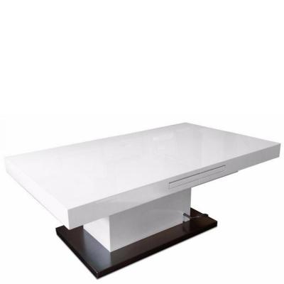 Inside 75 Table basse relevable extensible SETUP blanc brillant