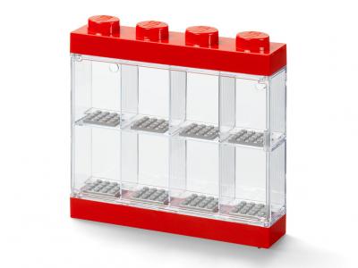 LEGO  vitrine 8 mini figurines 19,1 x 18,4 cm polypropyl&egrave;ne rouge