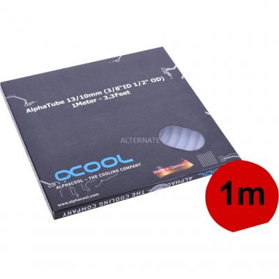 ALPHACOOL  Tuyau Alphatube HF 13/10 (3/8"ID) - Transparent 1m (3,3ft) Bo&icirc;te au d&eacute;tail