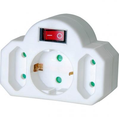 BRENNENSTUHL  1508100 protection surtension Blanc, Adaptateur de prise