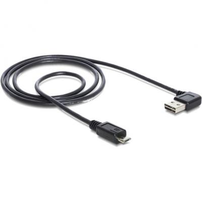 DELOCK  1m USB 2.0 A - micro-B m/m c&acirc;ble USB USB A Micro-USB B Noir