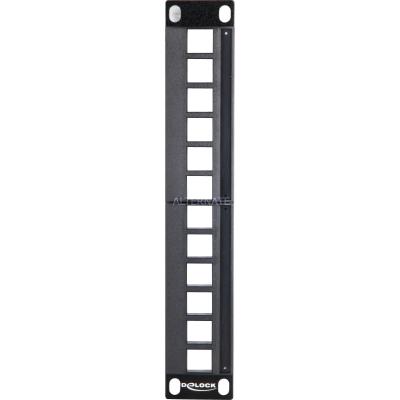 DELOCK Panneau de brassage 12 ports  43259 non &eacute;quip&eacute; 1 uh X42086