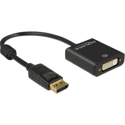 DELOCK  62599 c&acirc;ble vid&eacute;o et adaptateur 0,2 m DisplayPort DVI-I Noir