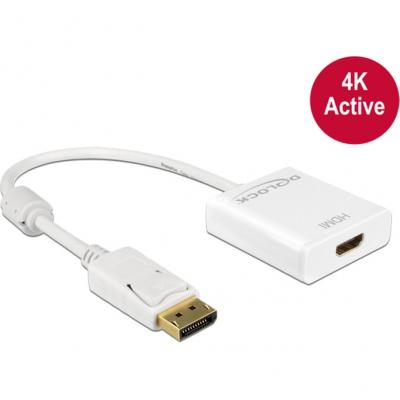 GENERIQUE Delock 62608 c&acirc;ble vid&eacute;o et adaptateur 0,2 m DisplayPort HDMI Type A (Standard) Blanc