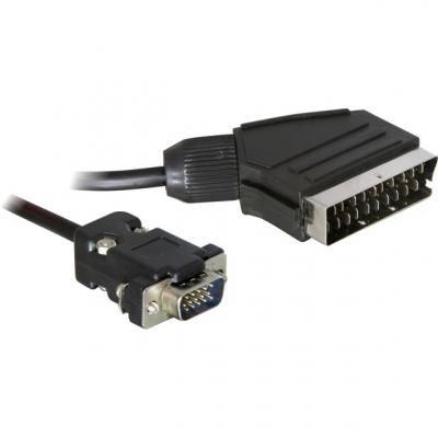 DELOCK  - C&acirc;ble vid&eacute;o - VGA - HD-15 (VGA) m&acirc;le pour SCART m&acirc;le - 2 m