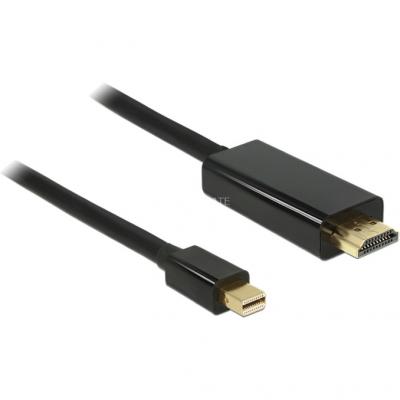 DELOCK  83698 c&acirc;ble vid&eacute;o et adaptateur 1 m Mini DisplayPort HDMI Noir