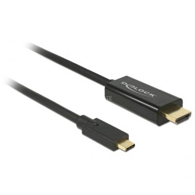 DELOCK  85258 c&acirc;ble vid&eacute;o et adaptateur 1 m USB Type-C HDMI Noir