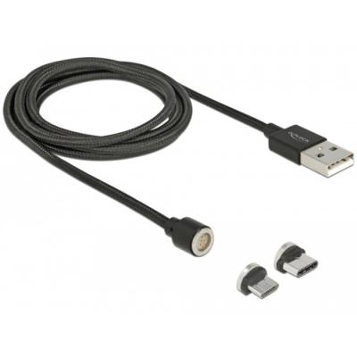 DELOCK  85723 c&acirc;ble USB 1,1 m USB 2.0 USB A USB C/Micro-USB B Noir
