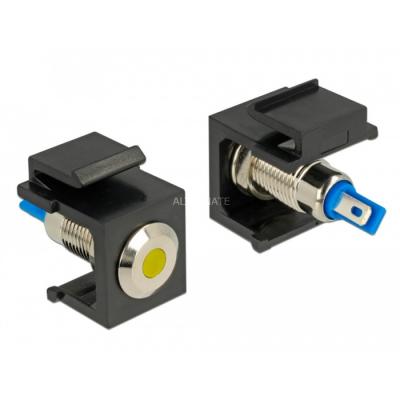 DELOCK  86462 connecteur de fils Keystone LED Noir, Bleu, Acier inoxydable, Jaune, Module de Keystone
