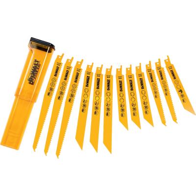 DEWALT  DT2445-QZ Lame pour Scies Sabre, Argent, Set de 12 Pi&egrave;ces
