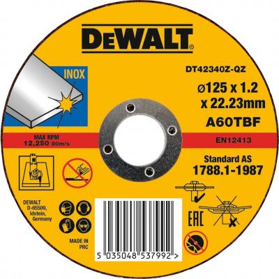 DEWALT  Disque &agrave;&nbsp; tron&ccedil;onner, 125x1,2 mm - DT42340Z-QZ