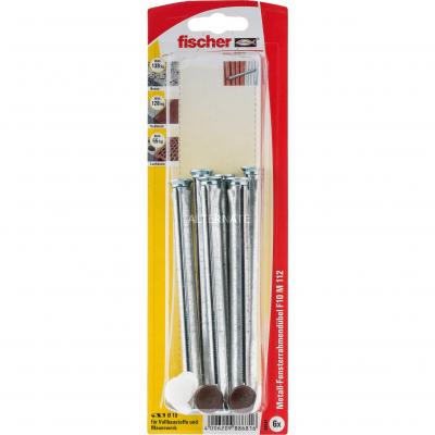 FISCHER  - Lot de 6 fixations m&eacute;talliques pour cadres F10 m 112 b