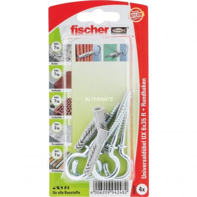 FISCHER  94248 lot de 4 chevilles universelle ux 6 x 35 mm rh k 65236