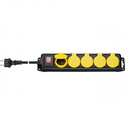 GOOBAY Multiprise ext&eacute;rieure 5 prises 3m (noirjaune) 4040849451942