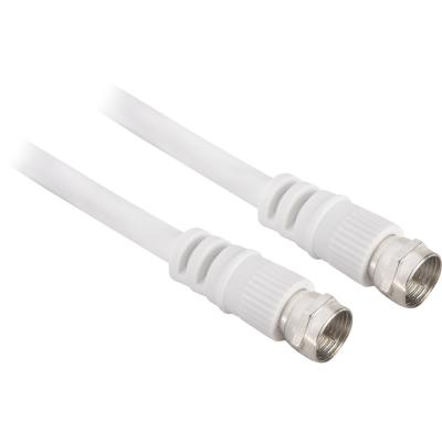 GOOBAY Wentronic C&acirc;ble d'antenne 10 m blanc fiche F m&acirc;le F