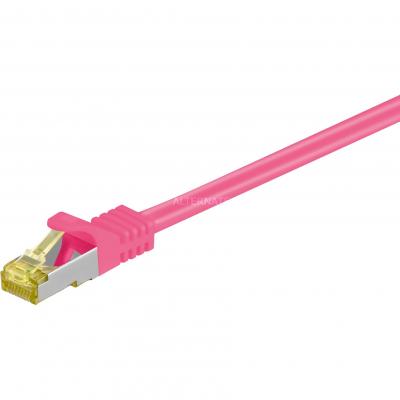 GOOBAY  RJ-45 CAT7 0.25m c&acirc;ble de r&eacute;seau Magenta 0,25 m S/FTP (S-STP)