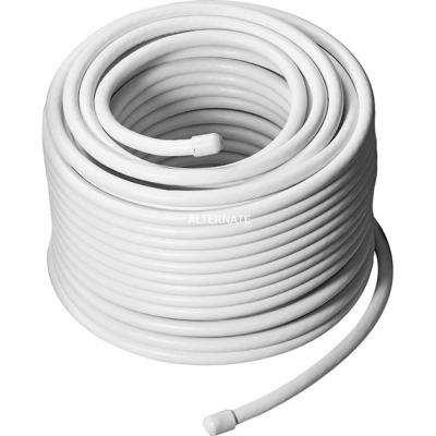  Bobine 25 m C&acirc;ble D antenne Coaxial 100dB 2 x Blind&eacute; Class A Blanc