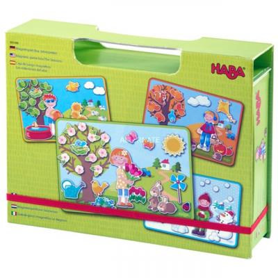 HABA Bo&icirc;te de jeu magn&eacute;tique Les 4 saisons 