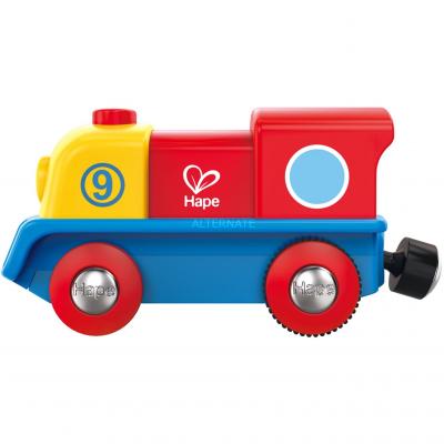 HAPE Locomotive &eacute;lectrique sp&eacute;ciale b&eacute;b&eacute; - Jouets par univers - Jeux de construction - Trains en bois
