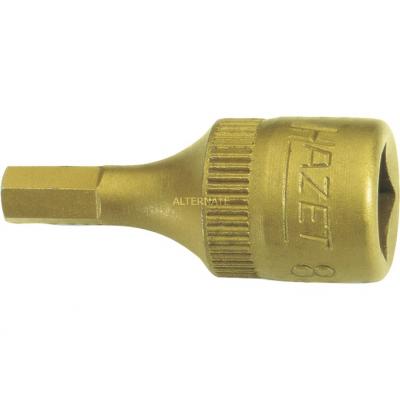 HAZET  8501-4 Douille m&acirc;le carr&eacute; creux 6,3 mm profil &agrave; 6 pans int&eacute;rieurs Taille 4