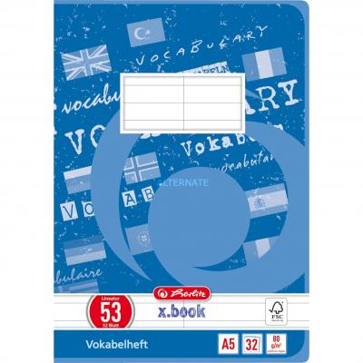 HERLITZ  Cahier de vocabulaire x.book, A5, 2 colonnes, - Lot de 12
