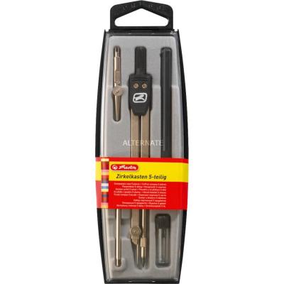 HERLITZ  8710303 compas &agrave; secteur Noir, M&eacute;tallique 5 pi&egrave;ce(s)
