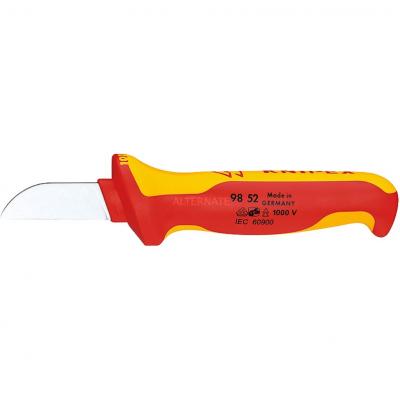 KNIPEX Couteau D'&eacute;lectricien 190mm - Lame Droite Et Capuchon - Isol&eacute; 1000v