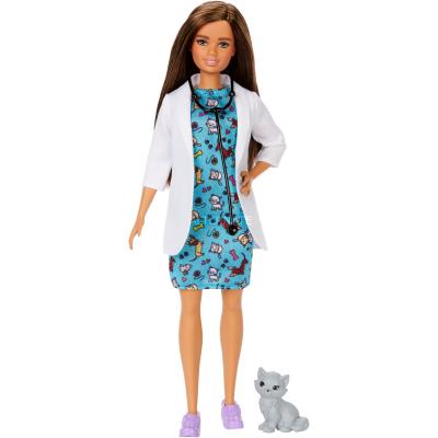 MATTEL Barbie m&eacute;tiers v&eacute;t&eacute;rinaire - gjl63 - poup&eacute;e mannequin - 3 ans et +