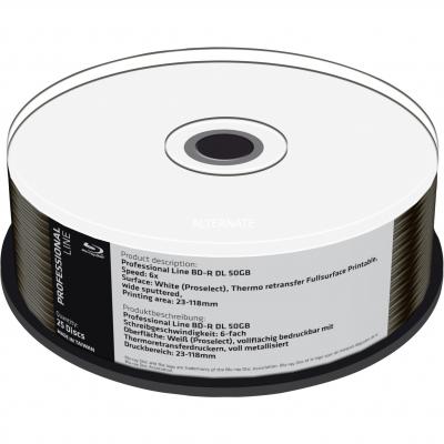 Bluray BD-R DL 50GB 6X Mediarange Professional Line FF Thermal 25 pcs