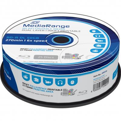 MEDIARANGE  MR510 disque vierge Blu-Ray BD-R DL 50 Go 25 pi&egrave;ce(s), Disques Blu-ray