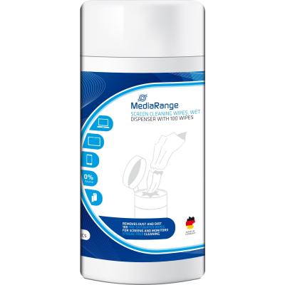 MEDIARANGE  Lot de 100 lingettes nettoyantes pour &eacute;cran MR722
