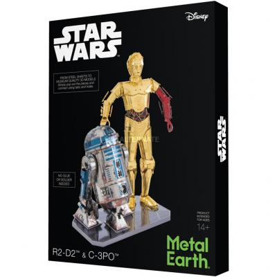 DAM Metal Earth Star Wars R2D2 et C-3PO kit de maquette 3D 12,3 cm