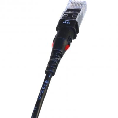 MANUTAN Patchsee TP-6A-U/13 c&acirc;ble de r&eacute;seau Noir 4 m Cat6a U/UTP (UTP)