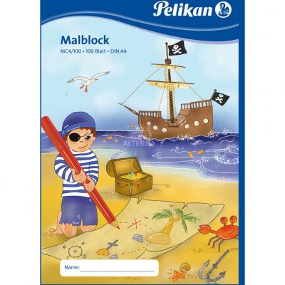 PELIKAN  Bloc &agrave; dessin MC 4/100, A4, 70 g/m2, 100 feuilles - Lot de 6