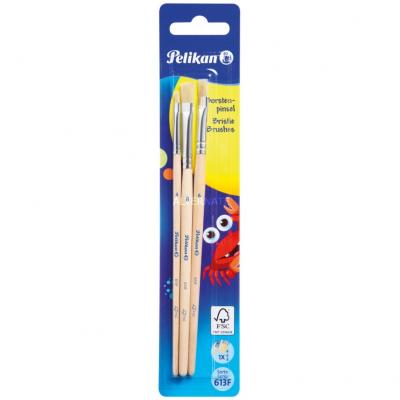  Pelikan Kit de pinceau brosse 613 F, 3 pi&egrave;ces, assorti - Lot de 7
