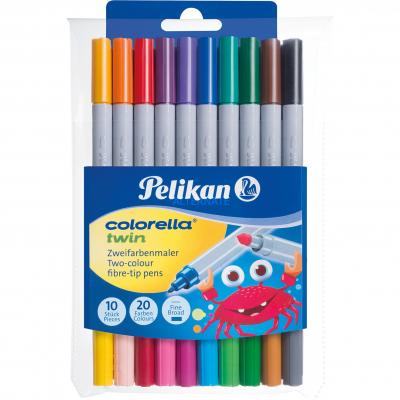 PELIKAN  Feutre A 2 Couleurs Colorella Twin C 304/10, Rond