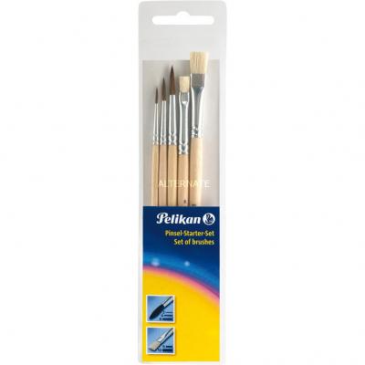 PELIKAN  Kit de d&eacute;marrage de pinceaux, 5 pi&egrave;ces - Lot de 5