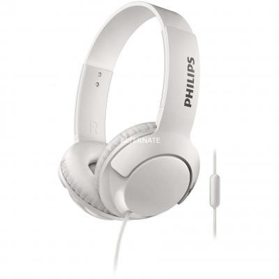 PHILIPS Casques avec Microphone  SHL3075/10 BASS+ 40 mW (3.5 mm) - Blanc