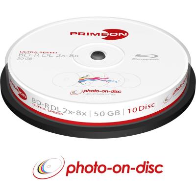 Blu-ray BD-R DL vierge Primeon 2761312 tour 10 pc(s) 50 GB imprimable
