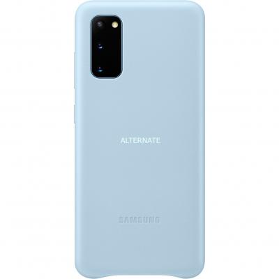 SAMSUNG  EF-VG980 Housse en cuir pour Galaxy S20 S20 5G, Bleu Ciel