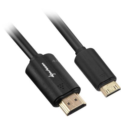 SHARKOON  3m, HDMI/Mini HDMI c&acirc;ble HDMI HDMI Type A (Standard) HDMI Type C (Mini) Noir, Adaptateur
