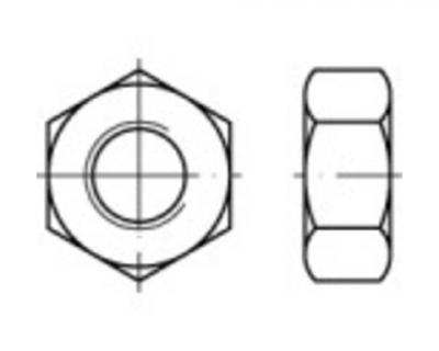 TOOLCRAFT Crou hexagonal  131886 din 934 acier 8 m10 100 pc(s) 131881