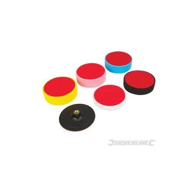 SILVERLINE Eponges de polissage auto-agrippantes lot de 6 