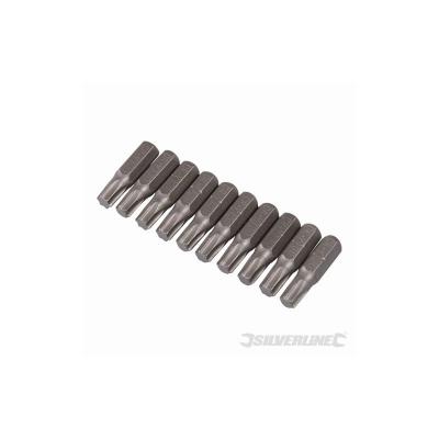 SILVERLINE  486941 Lot de 10 Embouts Torx chrome-vanadium