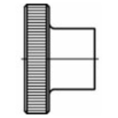 TOOLCRAFT  - 107574 &Eacute;crou molet&eacute; M3 din 466 acier 100 pc(s)