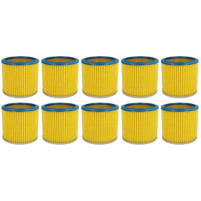 VHBW  10x Filtre rond / filtre en lamelles pour aspirateur Aqua Vac 6201 A, 6309 P, 6400 F, 7402 B, 7402 P, 7403 B, 7403 P, 7407 P, 7408 P, 7409 P